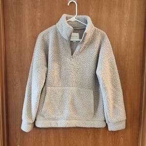 American Eagle Outfitters Taupe Sherpa Jacket
